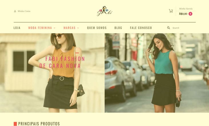 Criamos o novo site da Fabi Fashion Boutique