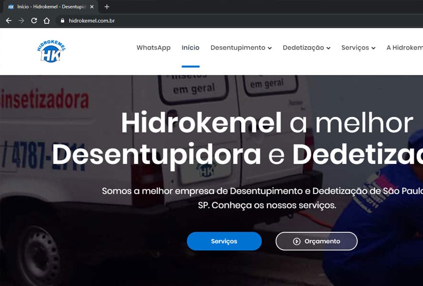 Criamos o site da Hidrokemel - Agência Next Step