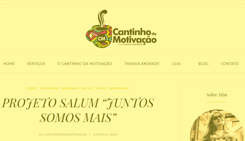 Criamos o site Cantinho da Motivação - Agência Next Step