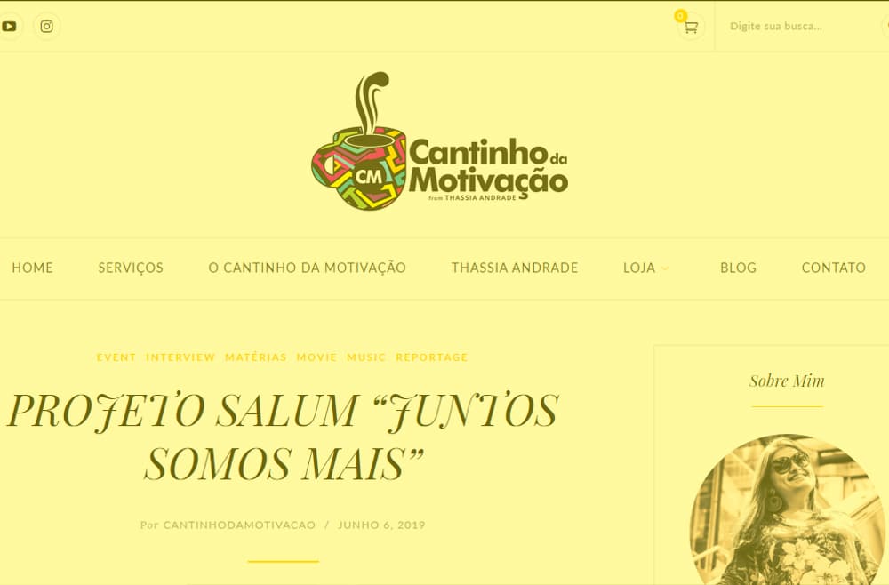 Criamos o site Cantinho da Motivação - Agência Next Step