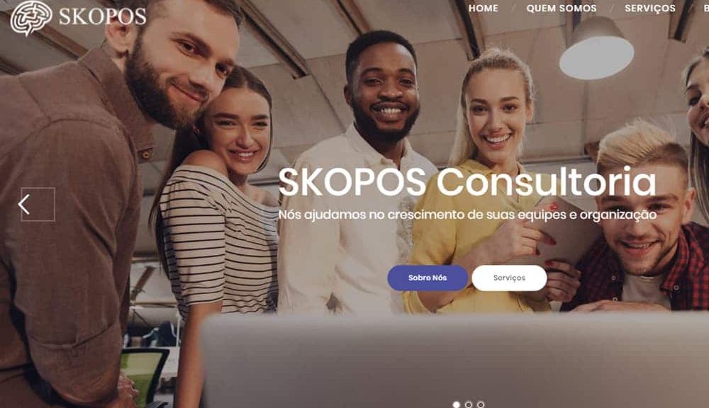Criamos o site da Skopos Consultoria e Treinamentos - Agência Next Setep - Ter um site é só o primeiro passo.