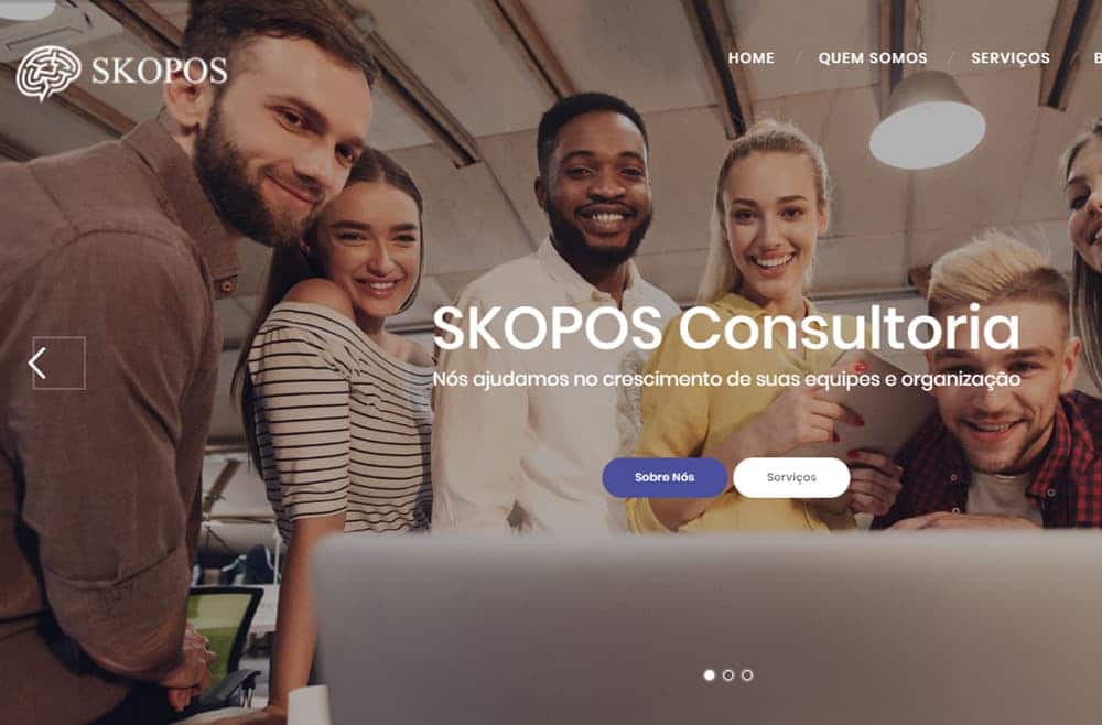 Criamos o site da Skopos Consultoria e Treinamentos - Agência Next Setep - Ter um site é só o primeiro passo.