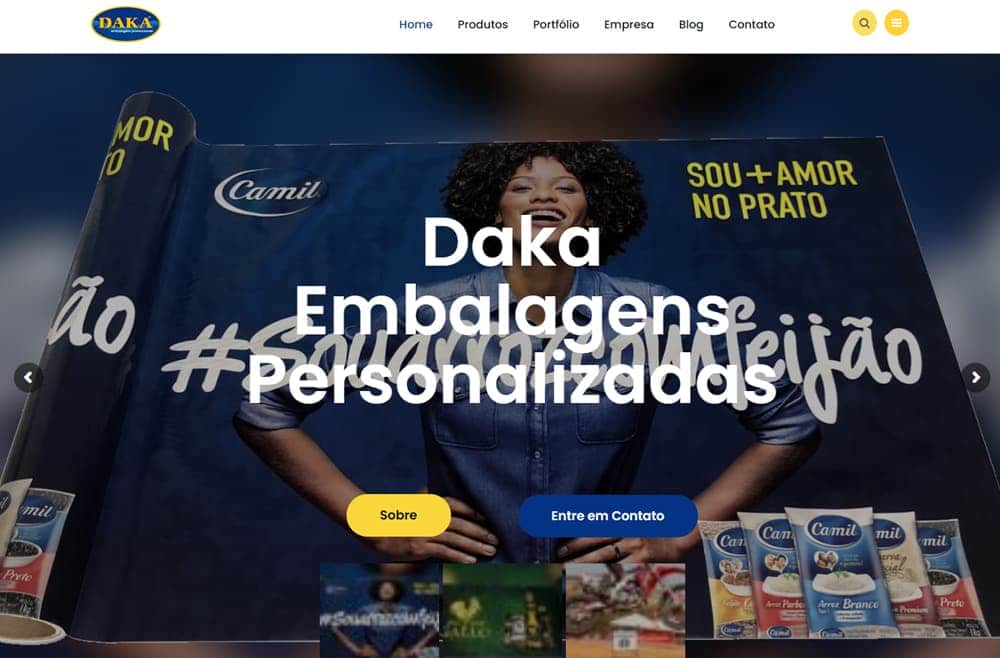 Criamos o site Daka Embalagens - Agência Next Step - Criação de Sites, Consultoria SEO e Hospedagem de Sites em Suzano - SP