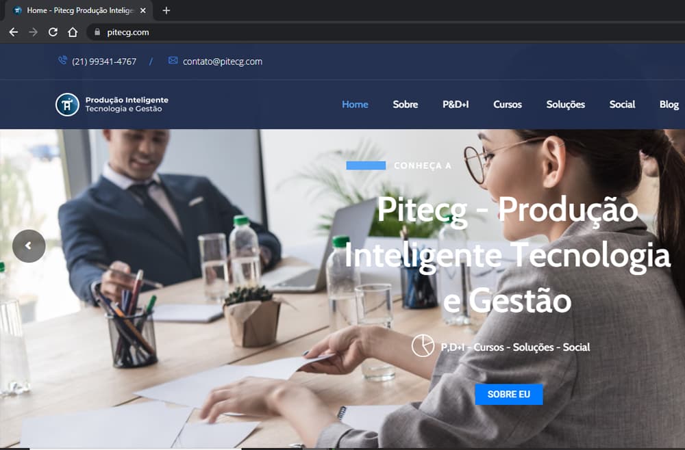 Criamos o site da Pitecg - Agência Next Step - Criação e Otimização de Sites