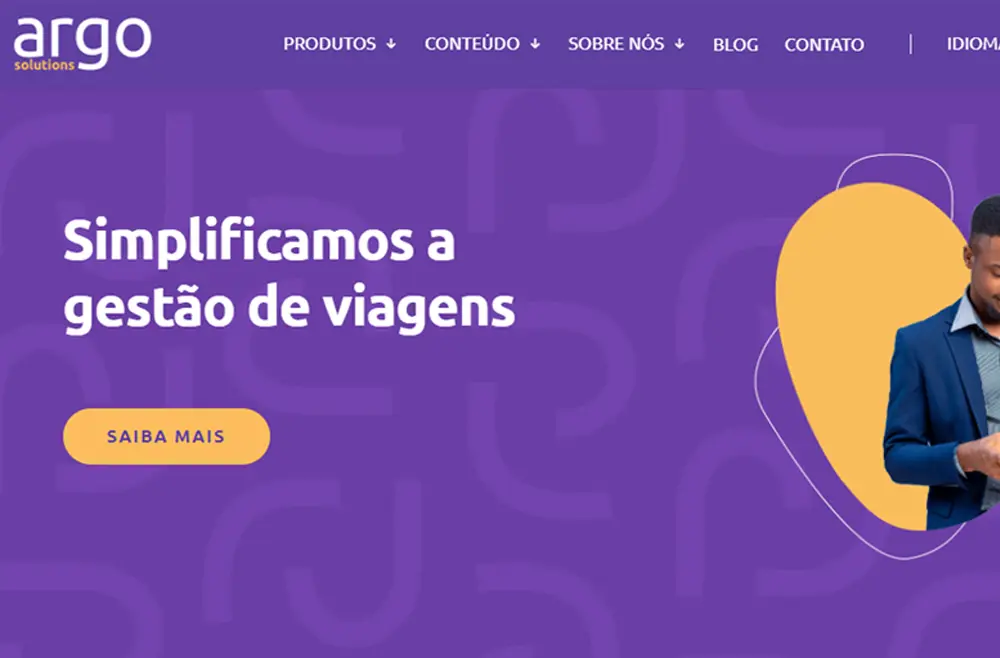 Criamos o site da Argo Solutions - Agência Net Step: criamos o site da multinacional de gestão de viagens e desepsas corporativas, confira!