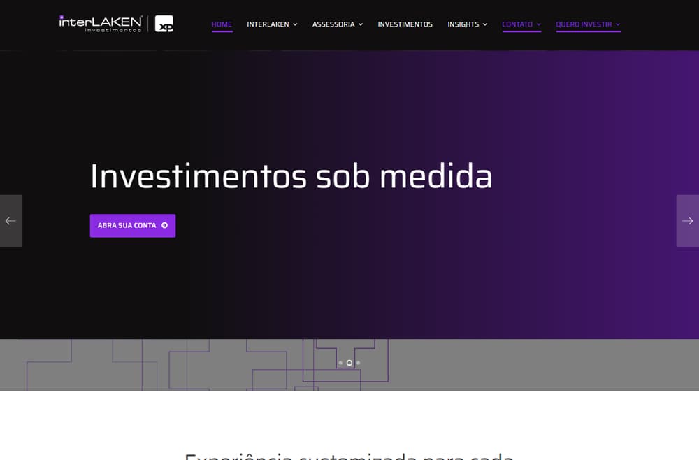 Criamos o site da InterLaken Investimentos - Agência Next Step: nós da agência next step apresentamos o novo site da InterLaken, confiram.
