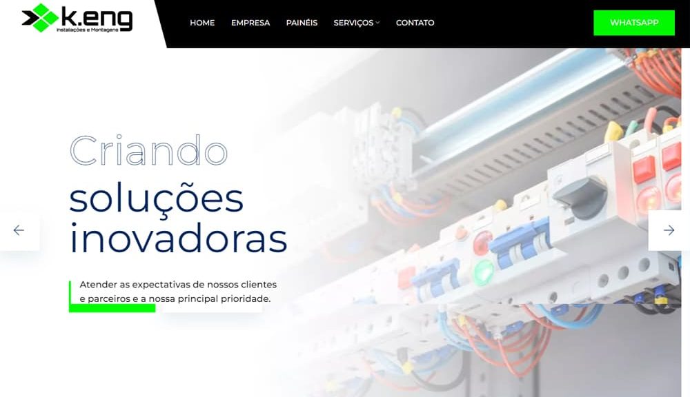 Criamos o site da K Eng Engenharia - Agência Next Step: conheça aqui o projeto WordPress do novo site da K Eng Engenharia, confira agora