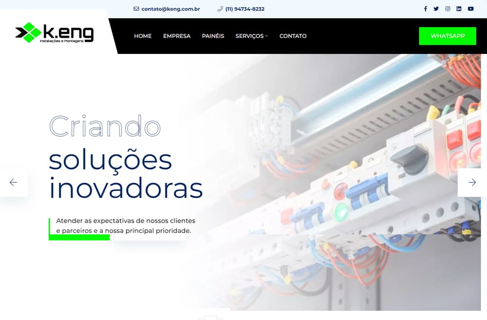 Criamos o site da K Eng Engenharia - Agência Next Step: conheça aqui o projeto WordPress do novo site da K Eng Engenharia, confira agora