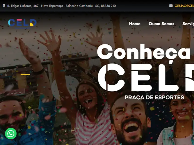 CELD Centro de Lazer - Agência Next Step: criamos o novo site em WordPress para a melhor empresa de lazer na cidade de Blumenau - SC.