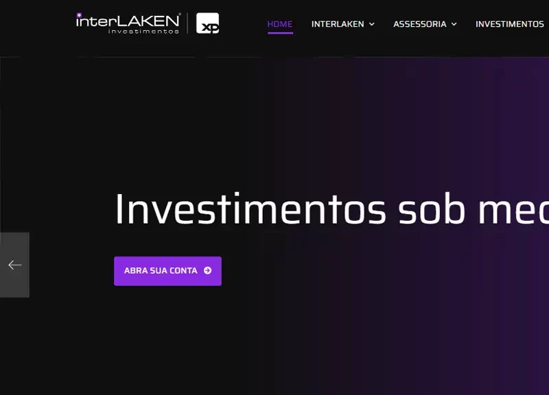 InterLAKEN Investimentos - Agência Next Step: criamos um site novinho para empresa de investimentos de São Paulo apresentar seus serviços.