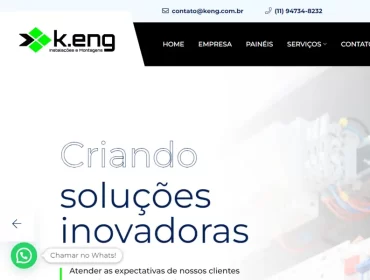 K Eng Instalações e Montagens - Agência Next Step: esta empresa de engenharia de Suzano - SP precisava de um site nov em WordPress!