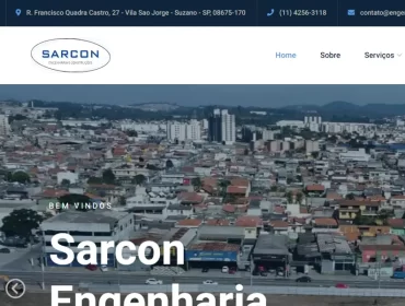 SARCON Engenharia - Agência Next Step: criamos o novo site WordPress da empresa de engenharia de Suzano - SP.
