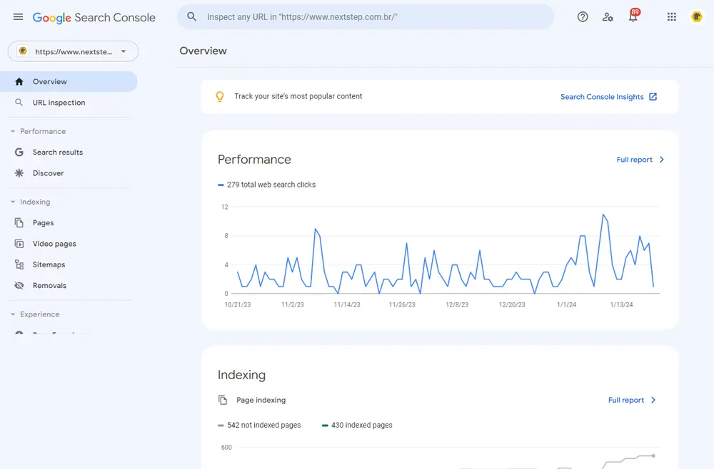 Google Search Console o que é? Agência Next Step: conheça a ferramenta do Google para você colocar seu site no topo da busca orgânica!