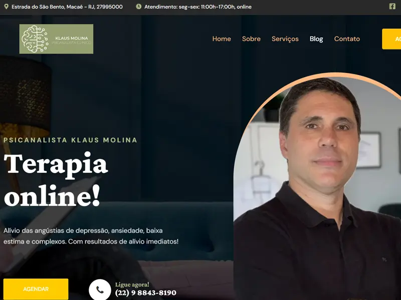 Klaus Molina - Agência Next Step: psicanalista que encontra em nossos serviços a solução em marketing digital com resultados garantidos!