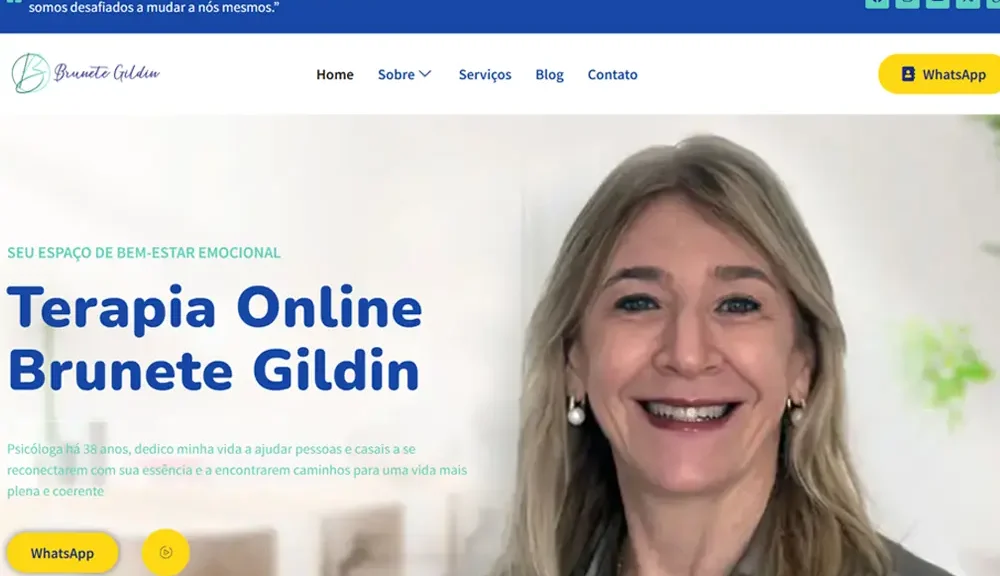 Criamos o site da Psicóloga Brunete Gildin - Agência Next Step: é com orgulho que criamos mais um site de psicóloga, desta vez a Brunete!