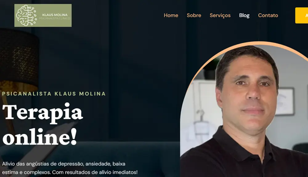 Criamos o site do Psicanalista Klaus Molina - Agência Next Step: criamos o site do Psicanalista que buscava uma página para atrair pacientes!