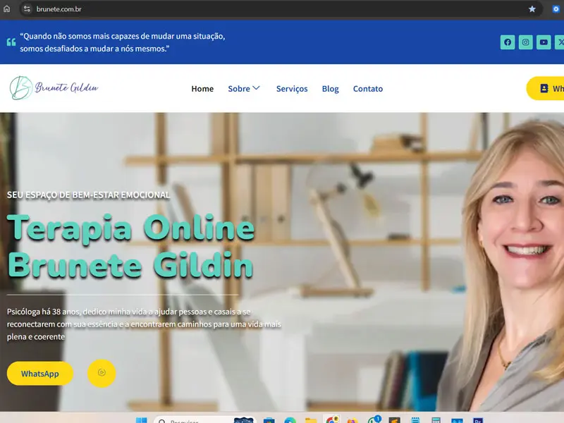 Brunete Gildin - Agência Next Step: criamos o site da psicóloga Brunete Gildin, uma experiente psicóloga clínica online!